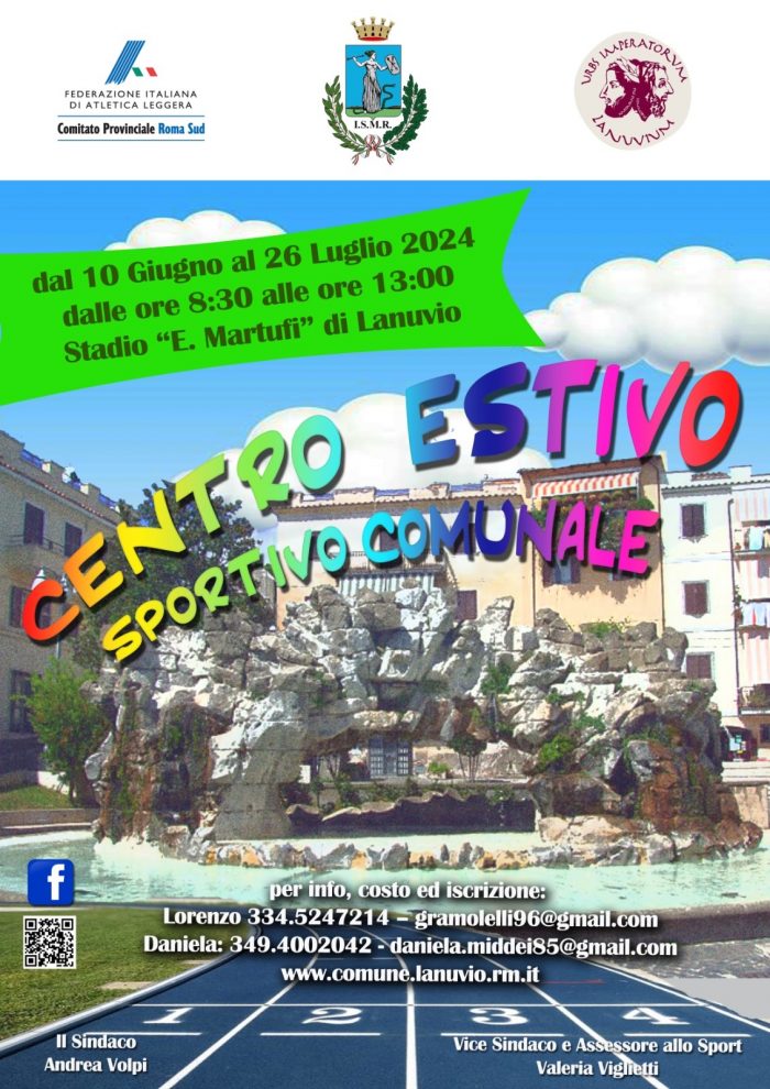 Lanuvio, open day centro estivo sportivo comunale