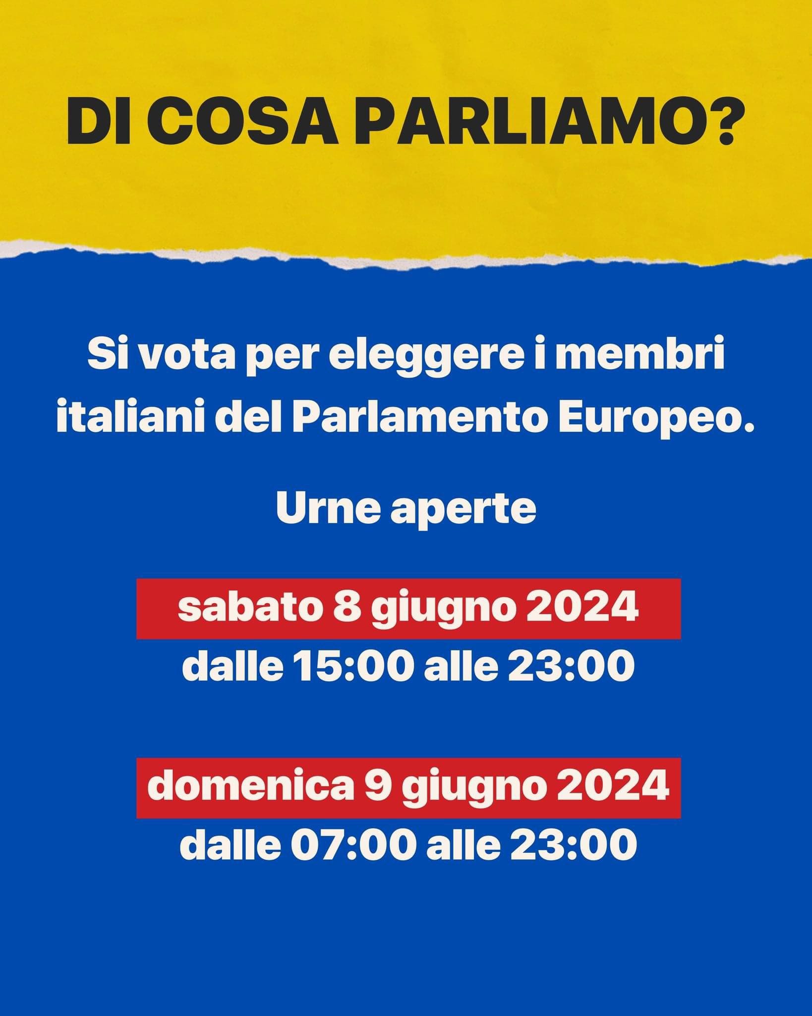 Lanuvio, elezioni dei membri del parlamento europeo spettanti all’Italia sabato 8 e domenica 9 giugno 2024