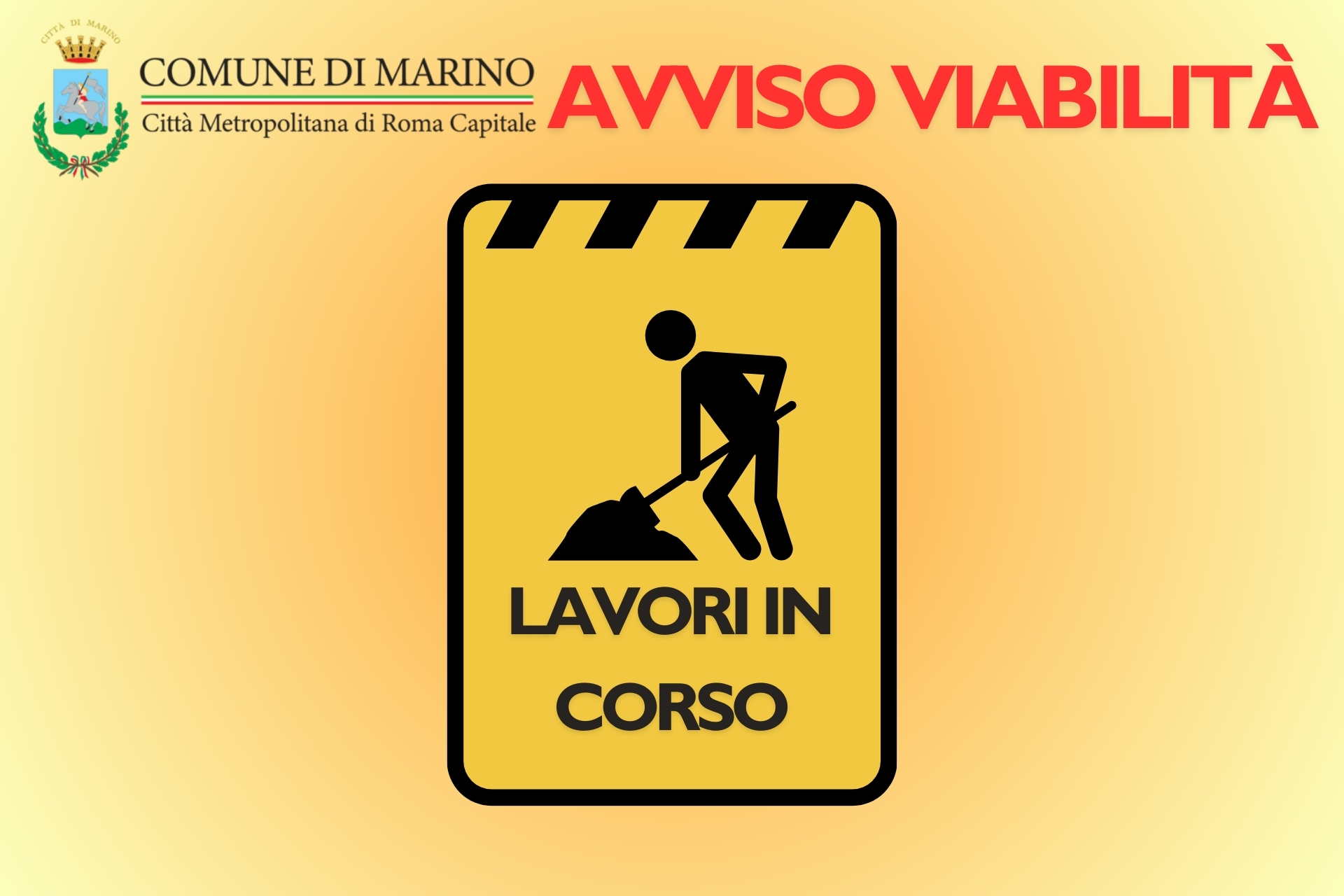 Marino, divieto di transito in via Cardinale Pizzardo per lavori di sostituzione edilizia