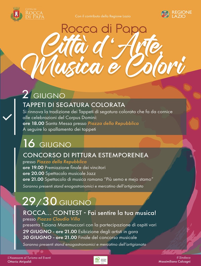 Rocca di papa, città d’arte, musica e colori