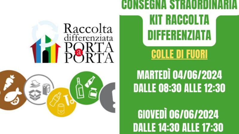 Rocca Priora, raccolta differenziata: distribuzione straordinaria dei kit presso la Scuola dei Contadini di Colle di Fuori