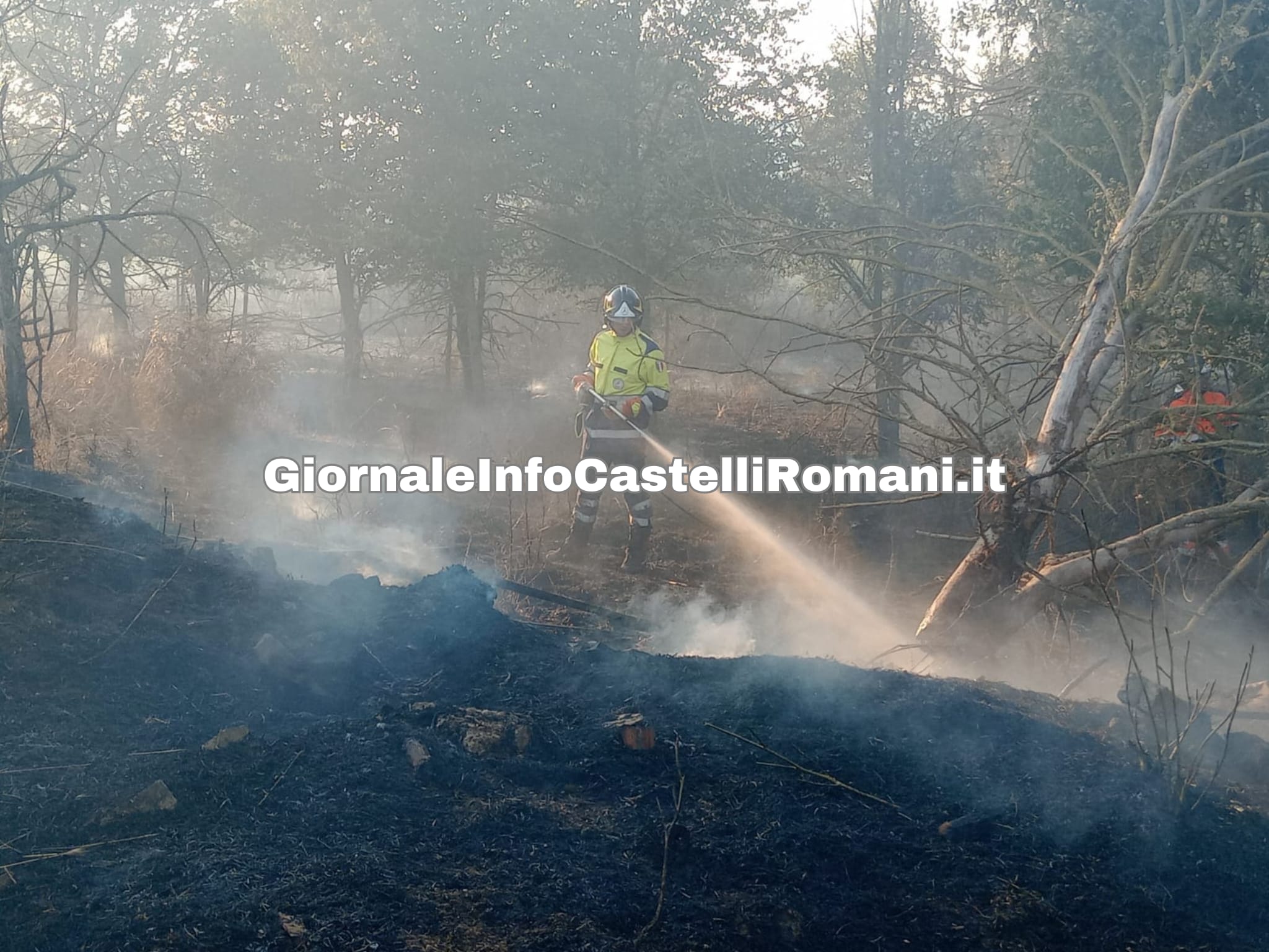 Castelli Romani continua emergenza incendi, inceneriti centinaia di ettari di grano e fieno: Santa Fumia e Santa Maria in Fornarola le zone più devastate