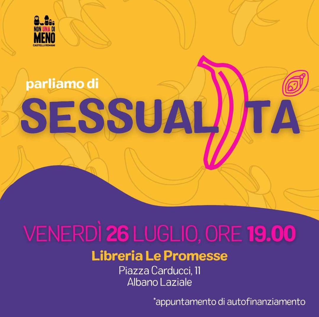 Albano Laziale, evento culturale: “Parliamo di Sessualità” presso la Libreria Le Promesse