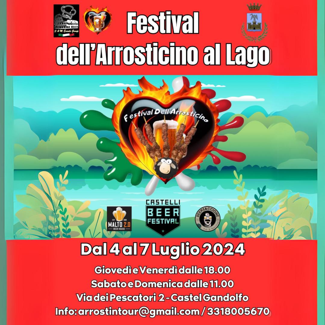 Castel Gandolfo week end di enogastronomia e musica con il Festival degli Arrosticini al Lago