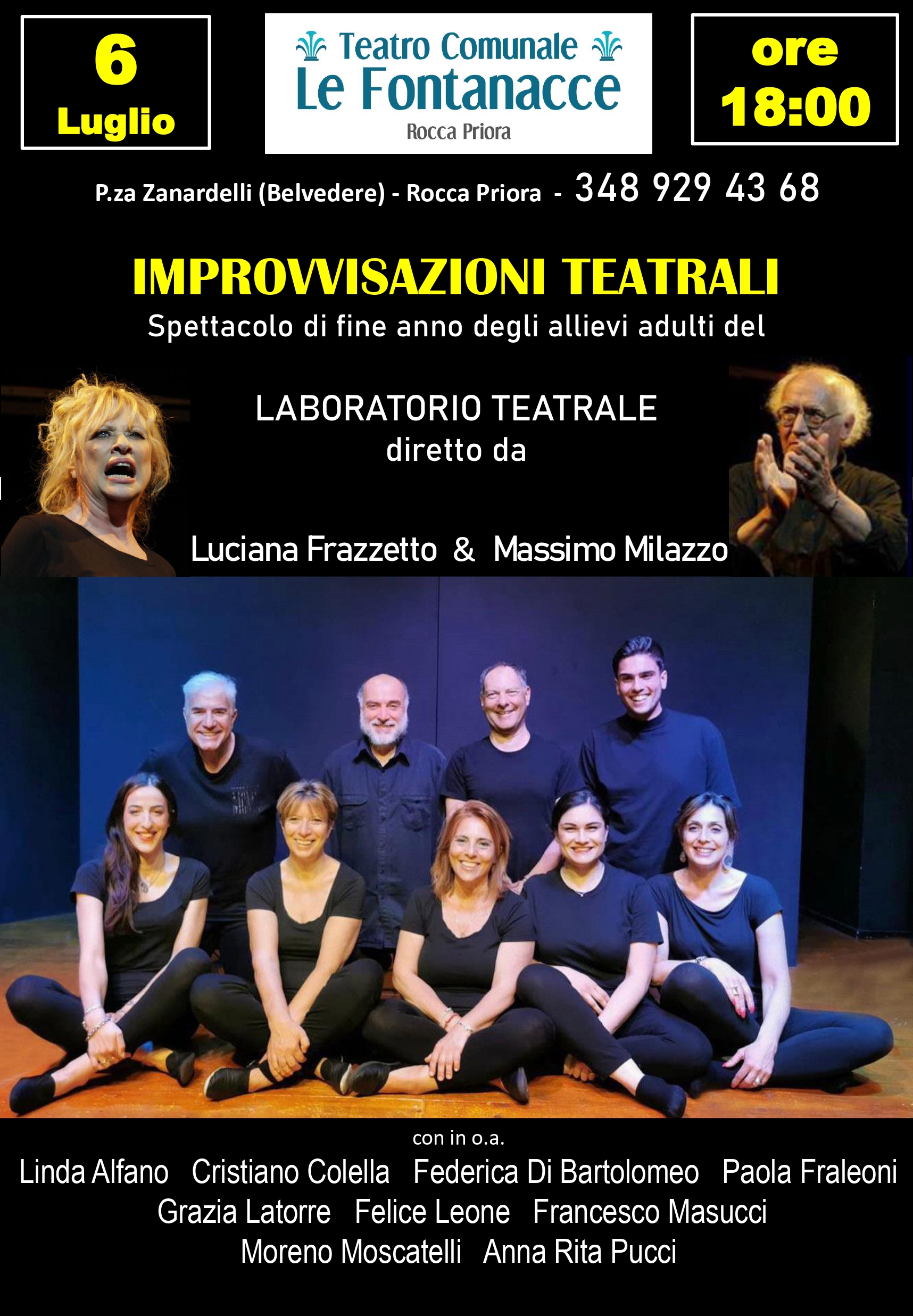 Rocca Priora, spettacolo di fine corso del laboratorio teatrale del Teatro Le Fontanacce