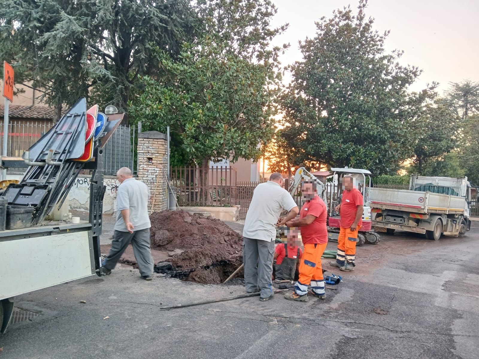 Monte Compatri, intervento urgente acea a Laghetto