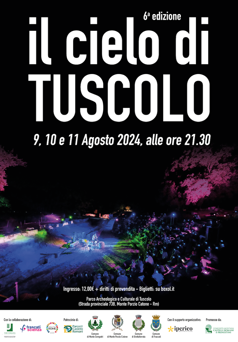 Rocca Priora, “Il Cielo di Tuscolo” – 9, 10 e 11 Agosto nel Parco Archeologico e Culturale di Tuscolo