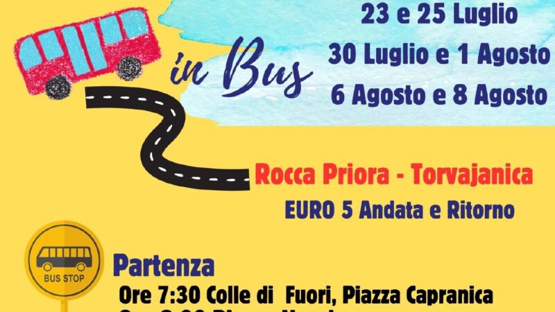 Rocca Priora, “Un’estate al mare in bus”: dal 23 luglio attiva la navetta per Torvaianica