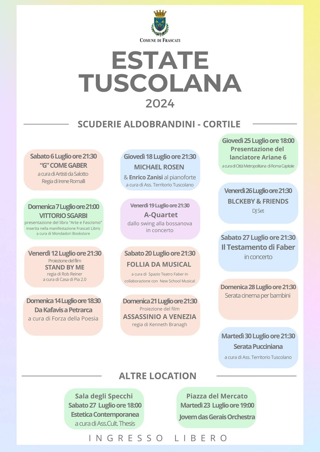 Frascati, estate Tuscolana 2024