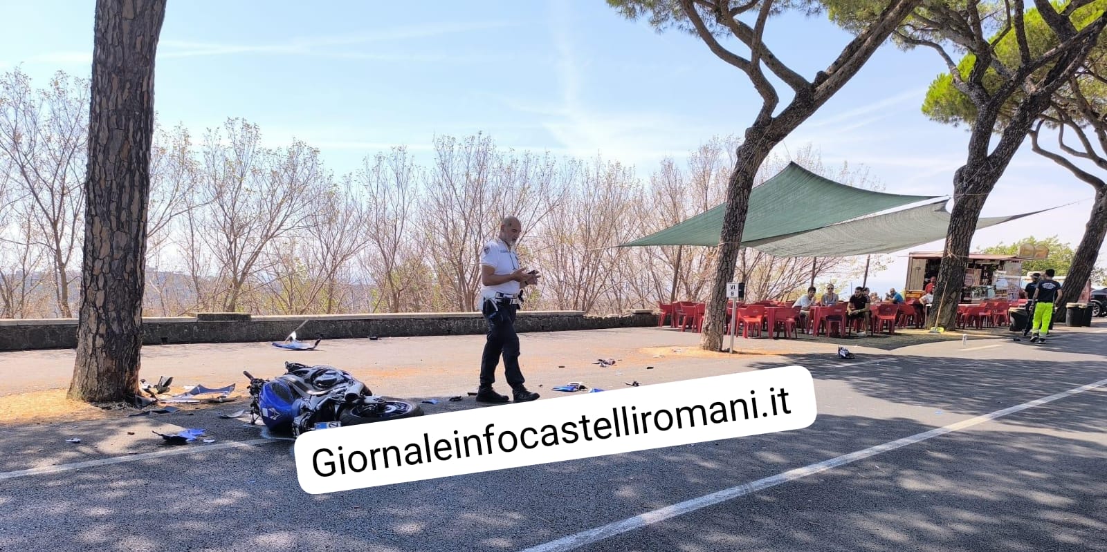 Grottaferrata, terminati nel pomeriggio i rilievi dell’incidente mortale in via dei Laghi da parte della Polizia Locale