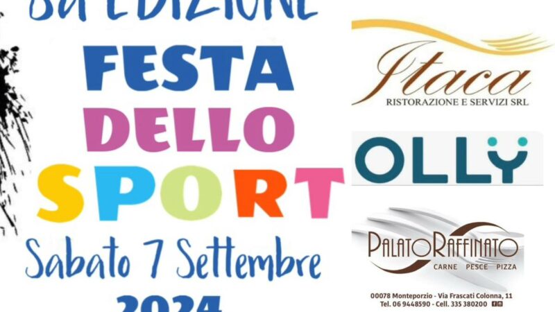 Monte Porzio Catone, al via ottava edizione della Festa dello Sport il 7 settembre 2024