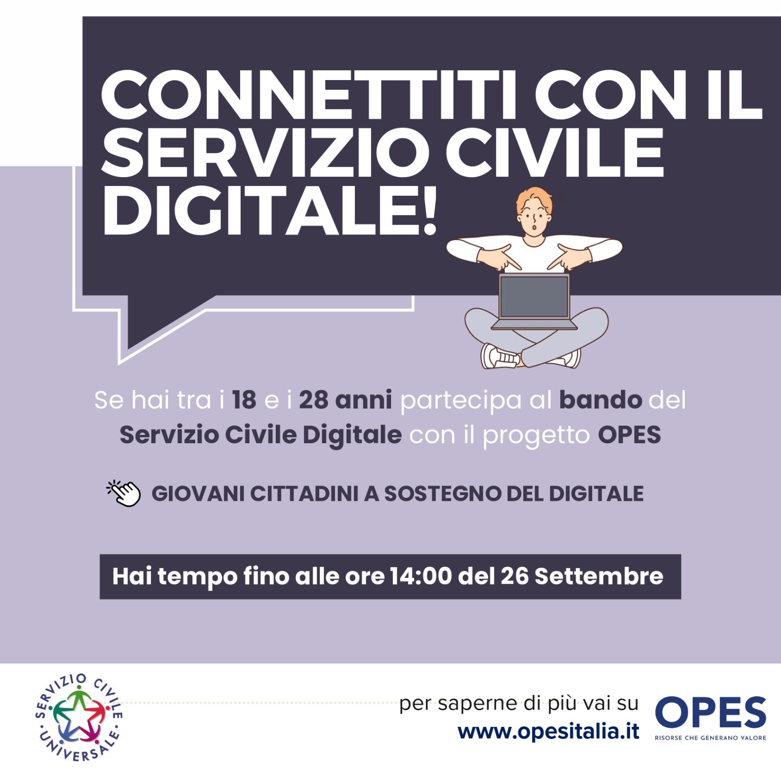 Pomezia, bando “Servizio Civile Digitale con il Progetto OPES” per giovani tra i 18 e i 28 anni