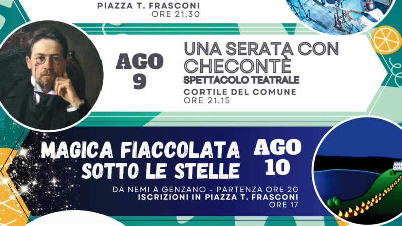 Genzano, il programma che illumina le serate di agosto: “Sere d’Estate a Genzano”