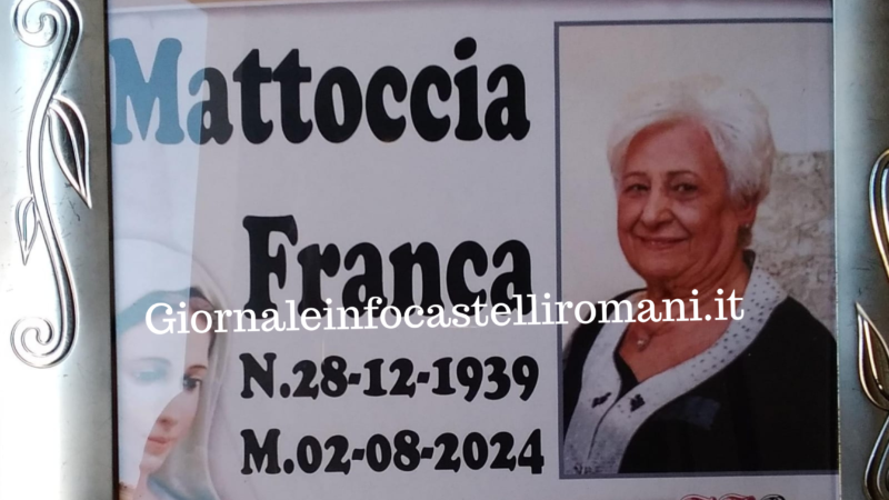 Genzano in lutto: è deceduta ieri a 85 anni la signora Franca Mattoccia, proprietaria della trattoria Le Carceri