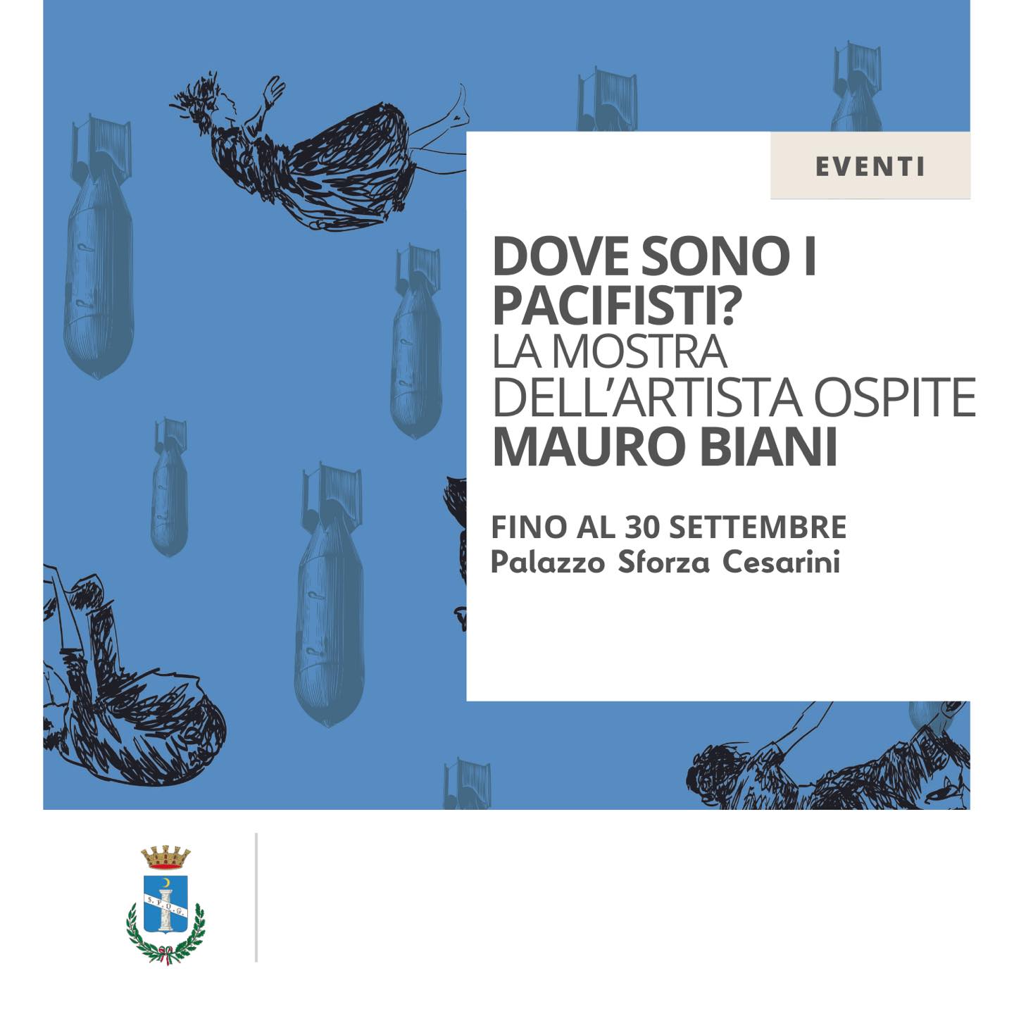 Genzano di Roma, “DOVE SONO I PACIFISTI?” di Mauro Biani: la mostra continua a Settembre 2024