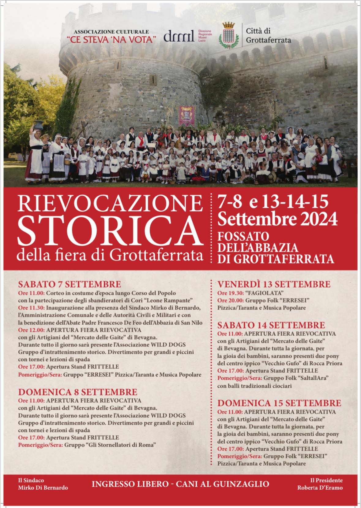 Rievocazione storica della Fiera di Grottaferrata: 7-8 e 13-14-15 settembre al fossato dell’abbazia di San Nilo