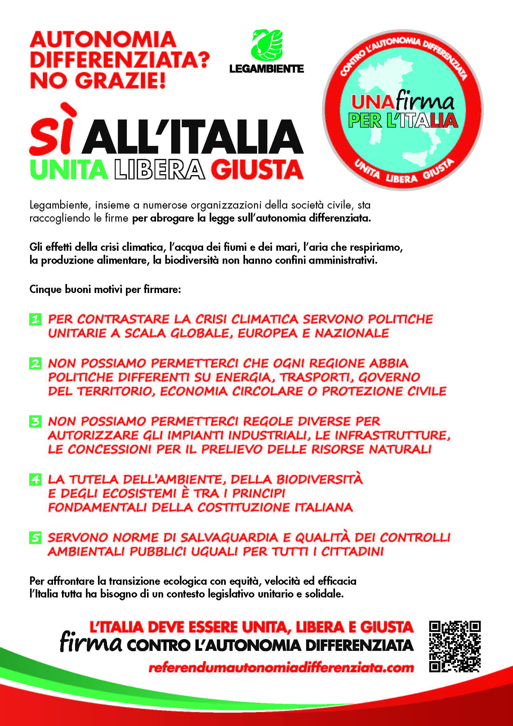 Marino, NO Autonomia Differenziata: Legambiente Il Riccio aderisce al comitato territoriale e lancia prima raccolta firme sabato 3 agosto