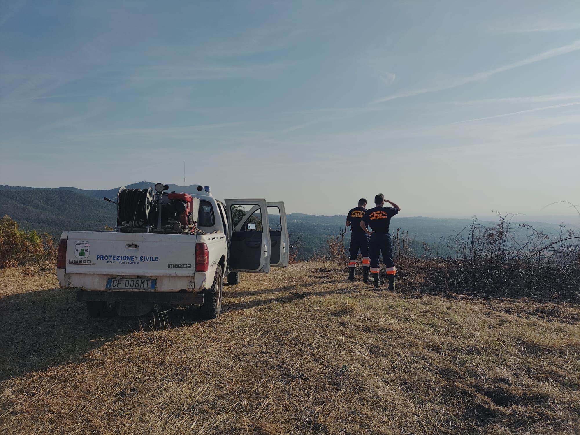 Monte Compatri, grazie al controllo dei droni evitato ulteriore vasto incendio