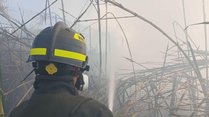 Roma-Cinecittà, altro vasto incendio zona Torre Spaccata: sul posto diversi mezzi dei Vigili del Fuoco