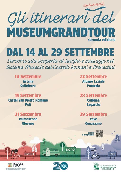 Colonna, gli Itinerari d’Autunno del Museumgrandtour fanno tappa a Colonna il 28 settembre 2024