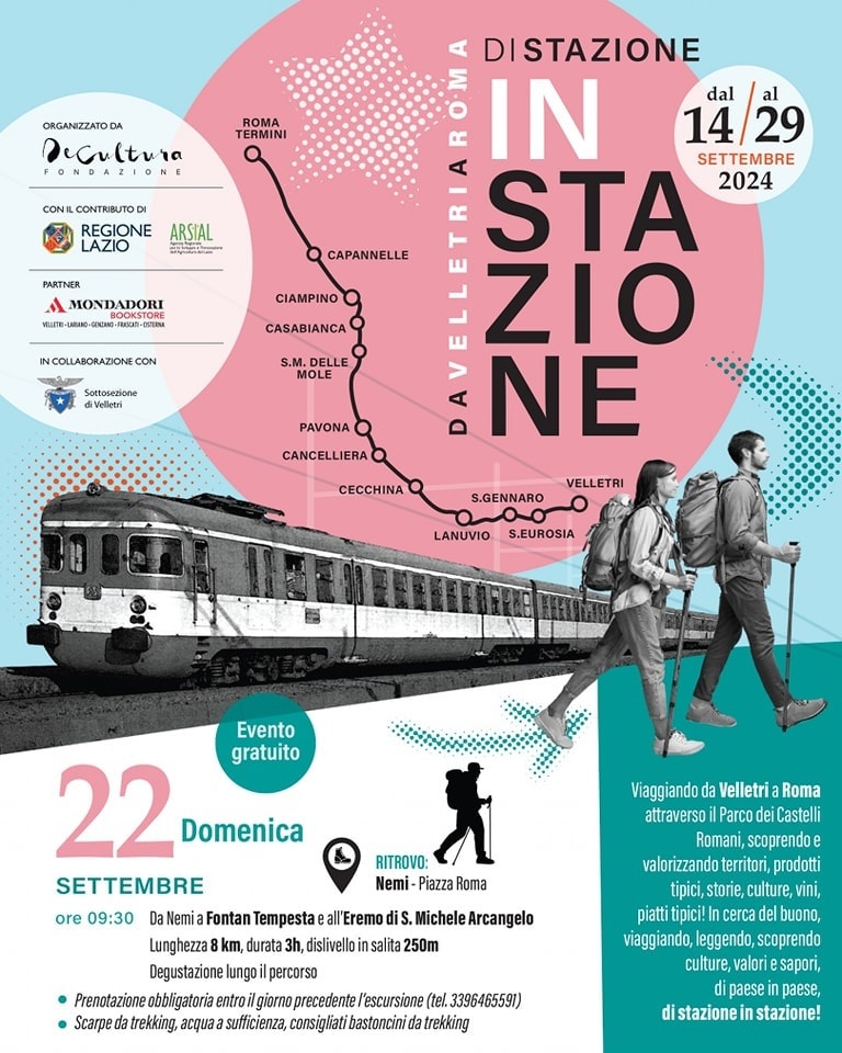 Nemi, “Di stazione in stazione”: quarto evento domenica 22 settembre