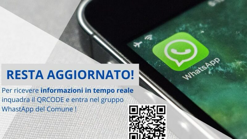 Rocca Priora: nasce il nuovo canale WhatsApp per ricevere aggiornamenti dal Comune