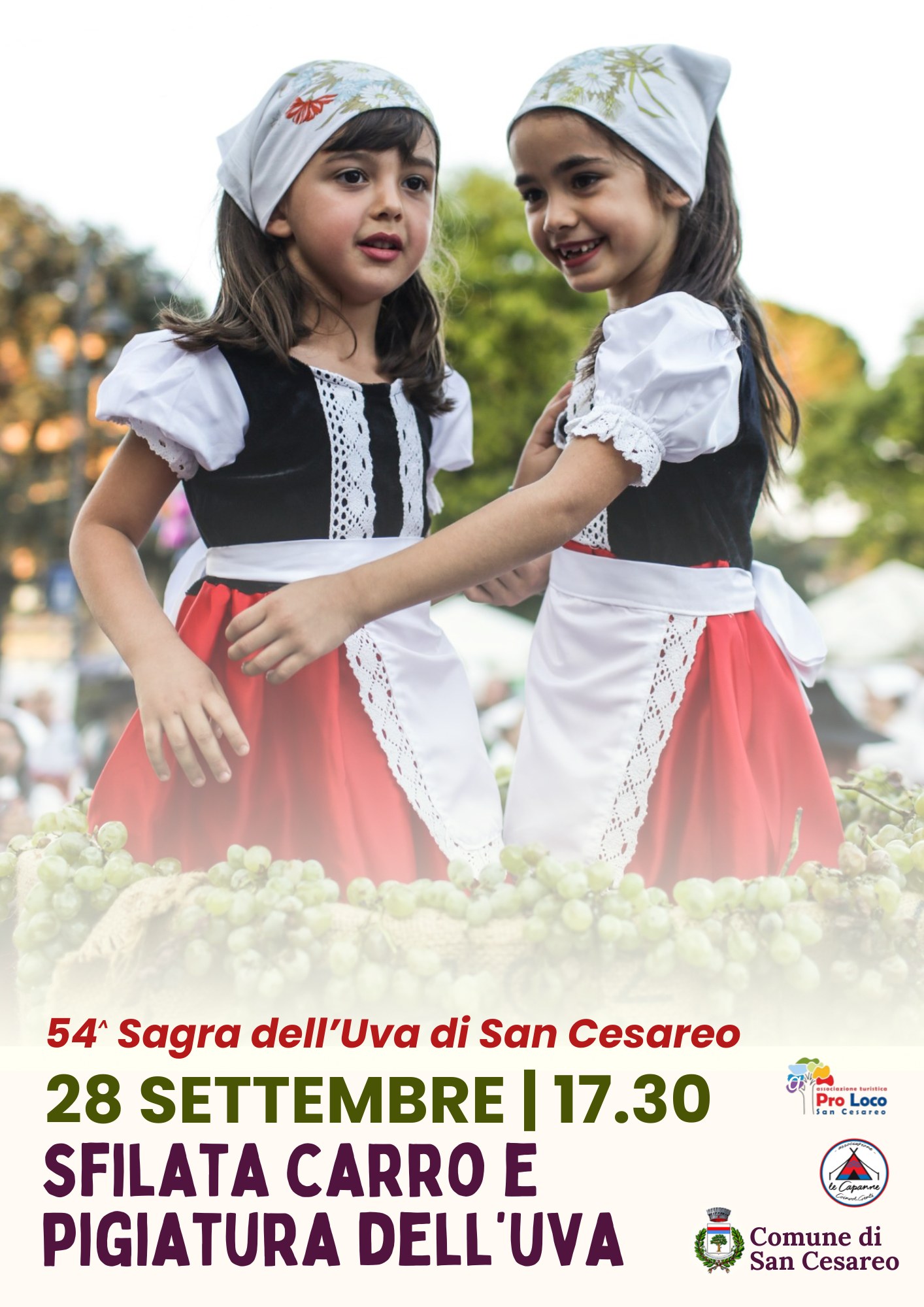 San Cesareo, al via la 54sima Sagra dell’Uva e dei Prodotti Tipici. Un weekend di tradizione, musica e divertimento