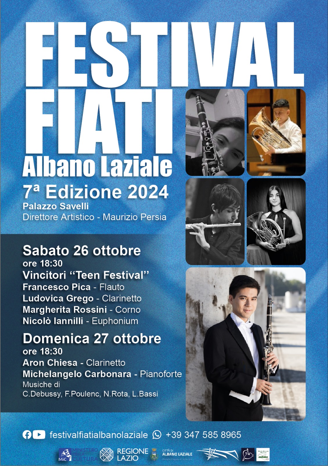 Albano Laziale, grande musica e artisti straordinari per la chiusura del Festival Fiati 2024