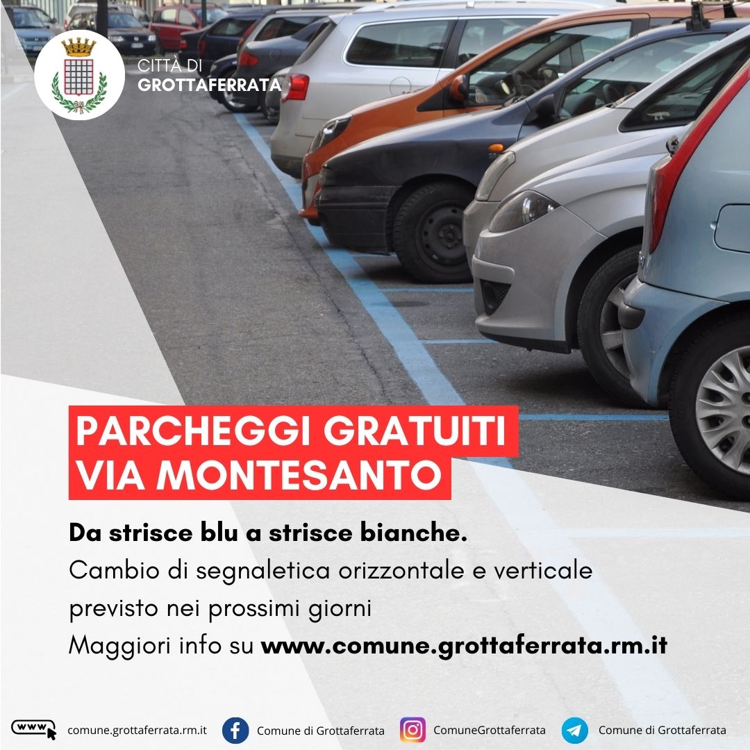 Grottaferrata, la sosta su via Montesanto torna gratuita: “Ascoltate le esigenze dei residenti”