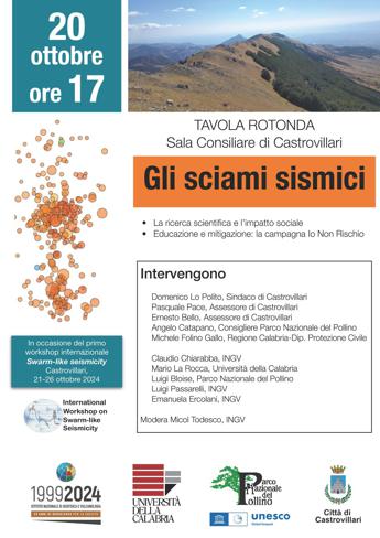 “Swarm-like Seismicity”, Castrovillari ospita il convegno internazionale sugli sciami sismici