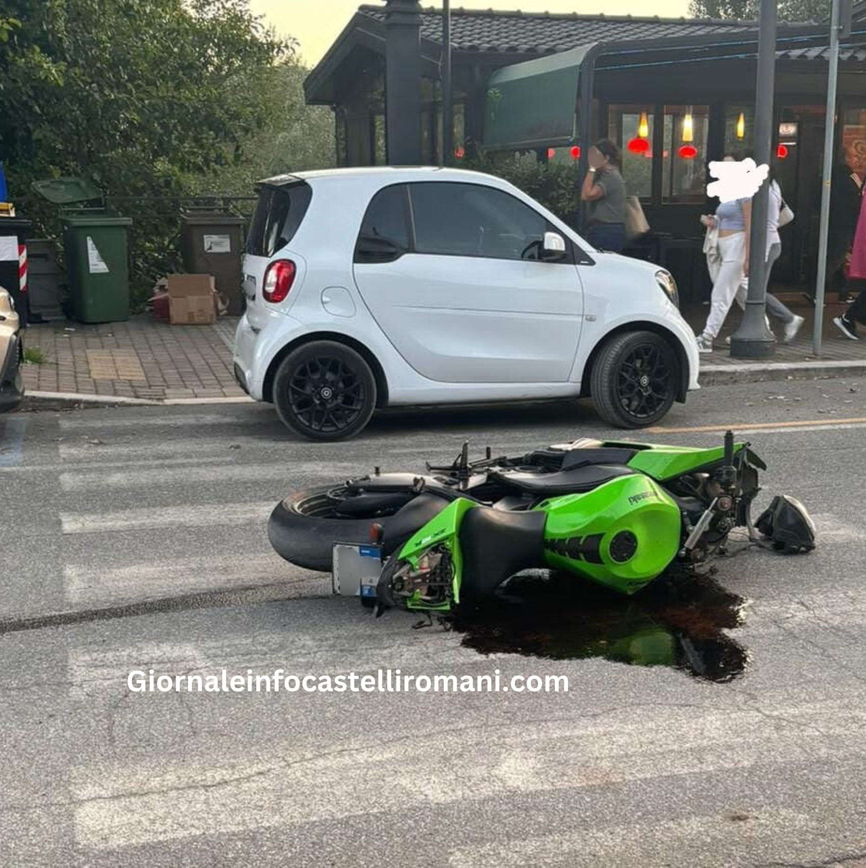 Castel Gandolfo, incidente autonomo con la moto nel pomeriggio di ieri sul lungolago