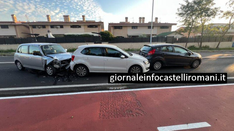 Ciampino, traffico in tilt per un tamponamento tra tre auto