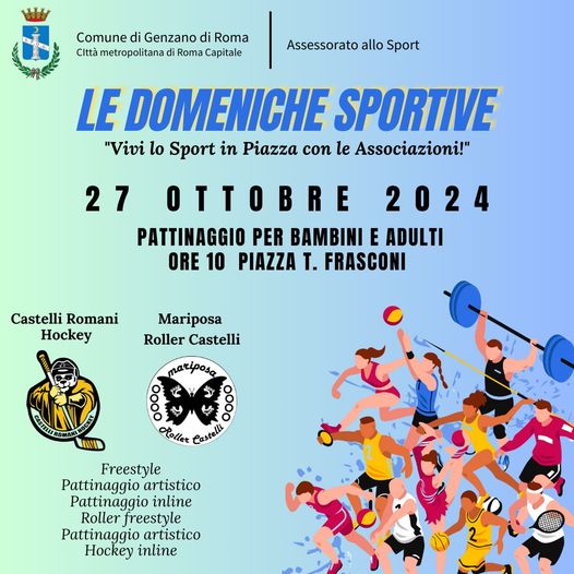 Genzano, le domeniche sportive: lo Sport in Piazza con le Associazioni da domani, domenica 27 ottobre 2024