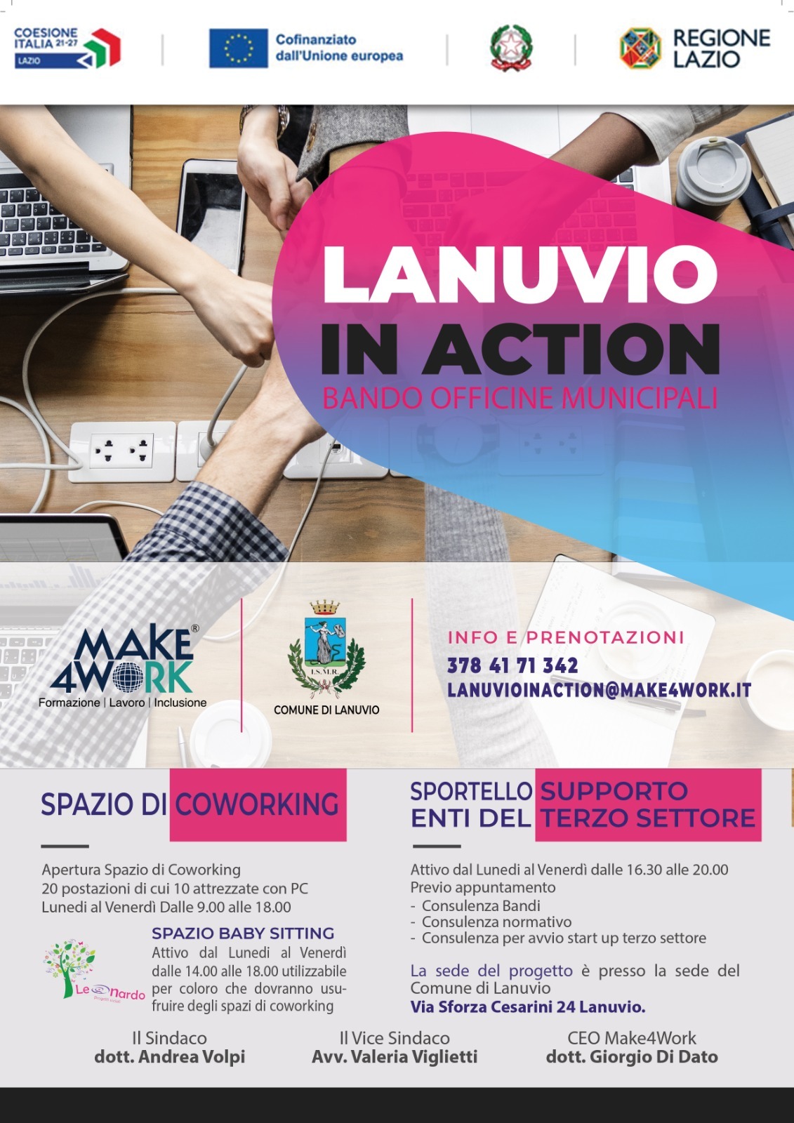 Lanuvio in Action, tra coworking e supporto alle associazioni del terzo settore per i Castelli Romani