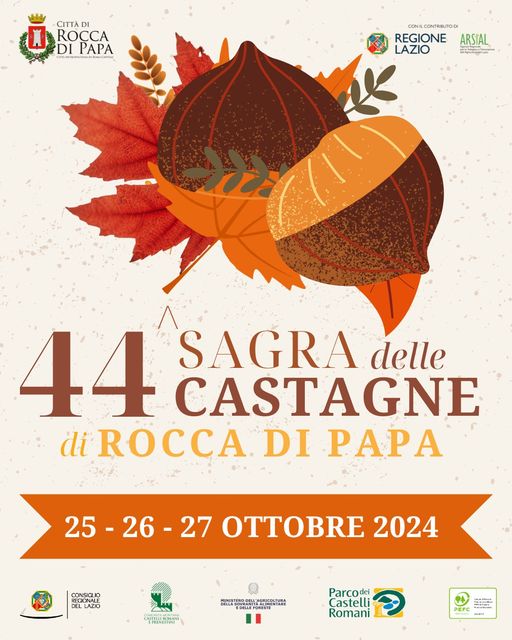 Rocca di Papa, la 44a Sagra delle Castagne rinviata al 25-26-27 ottobre