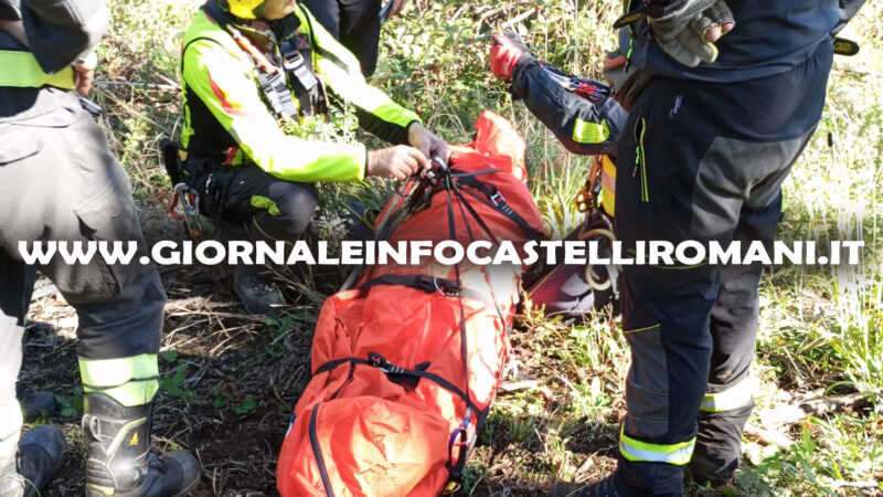 Rocca Priora, donna s’infortuna sul Monte Ceraso, soccorsa e salvata dai Vigili del Fuoco di Frascati