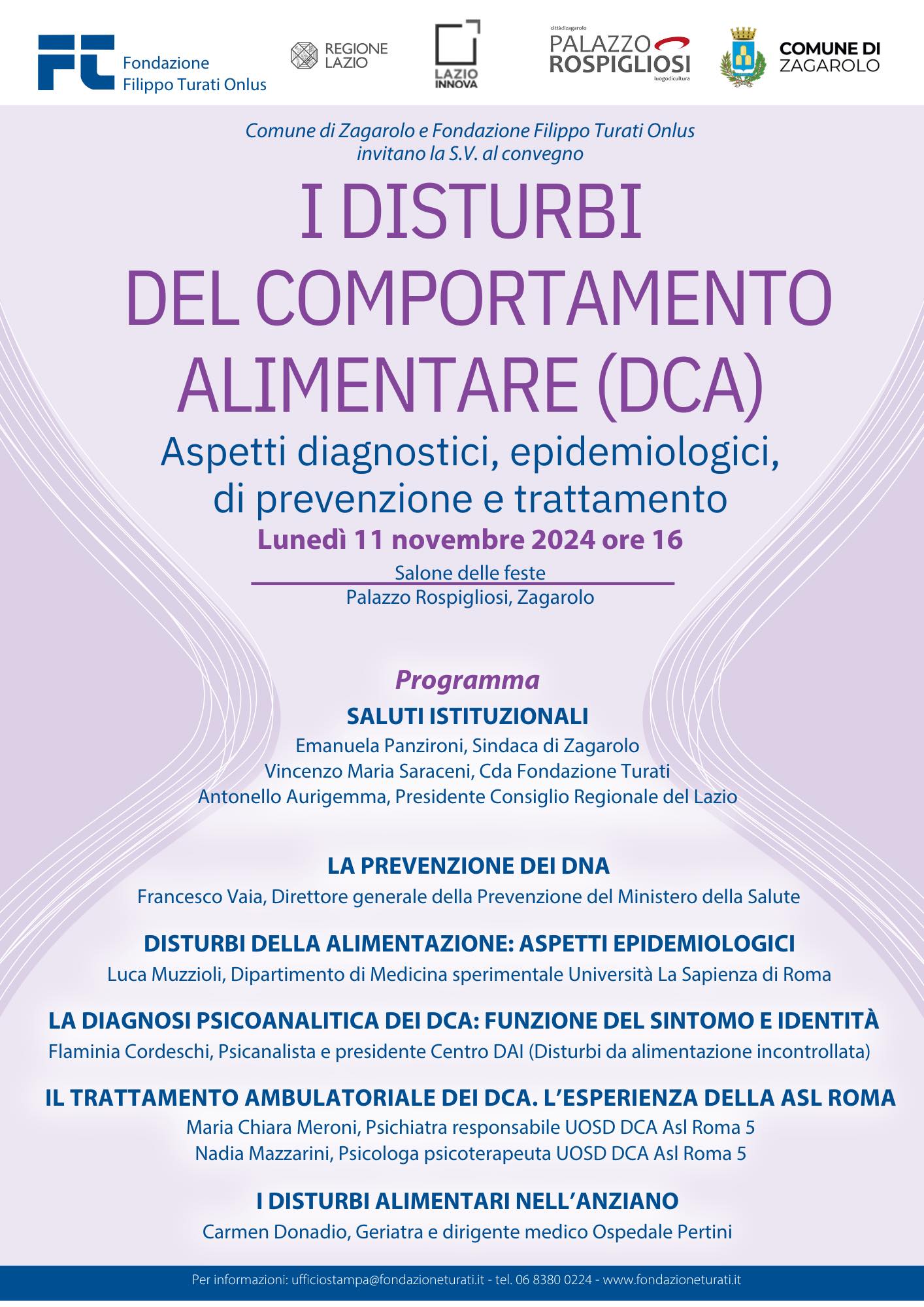 Zagarolo, incontro sui disturbi del comportamento alimentare: un focus sulla prevenzione e il trattamento – 11 novembre 2024, ore 16:00