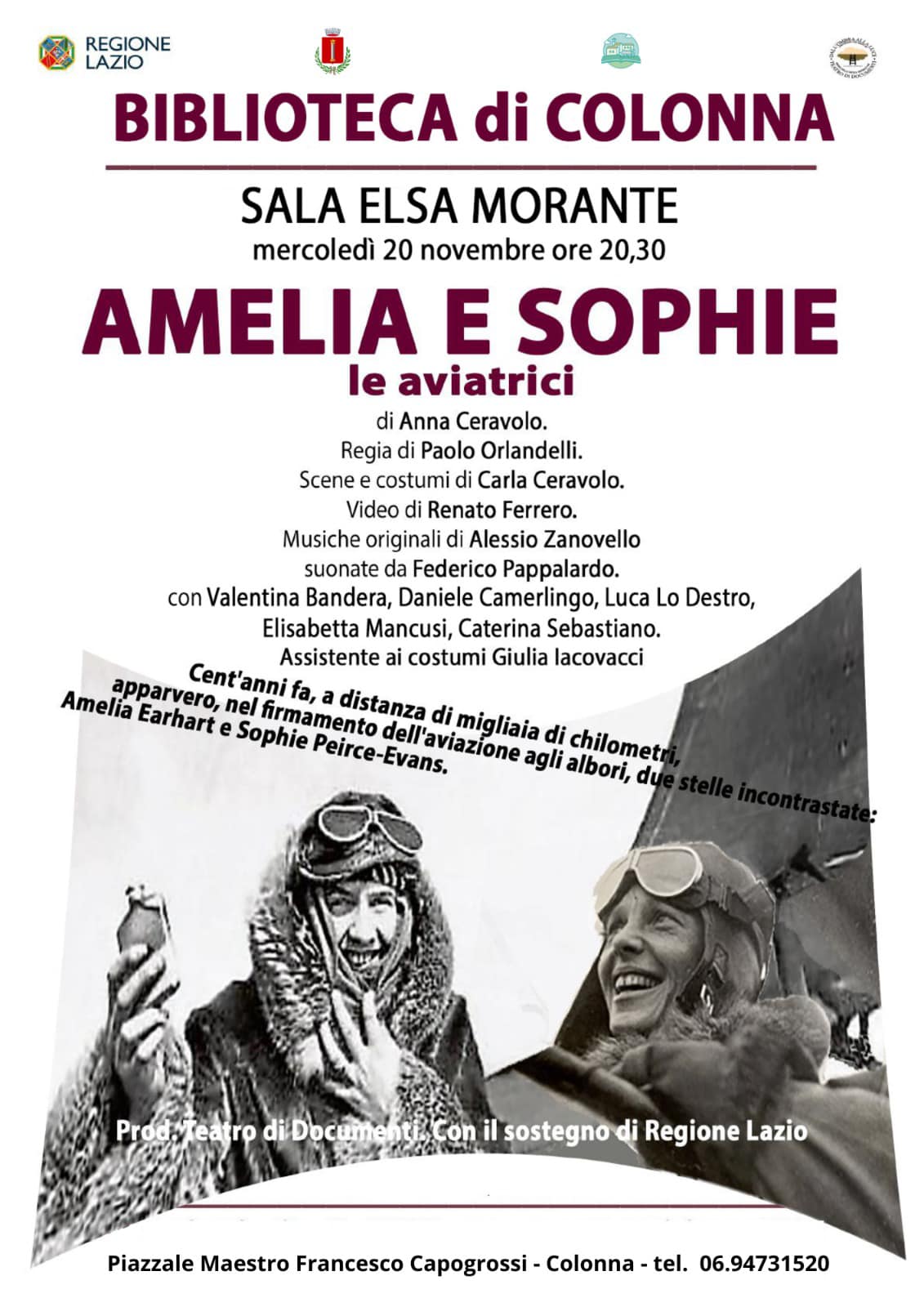 Colonna, Amelia e Sophie: spettacolo teatrale