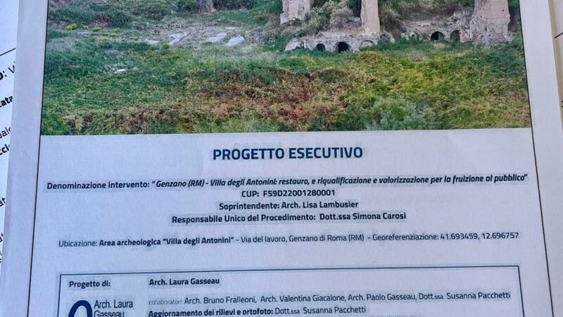 Genzano, lavori in corso alla Villa degli Antonini per valorizzare un tesoro archeologico