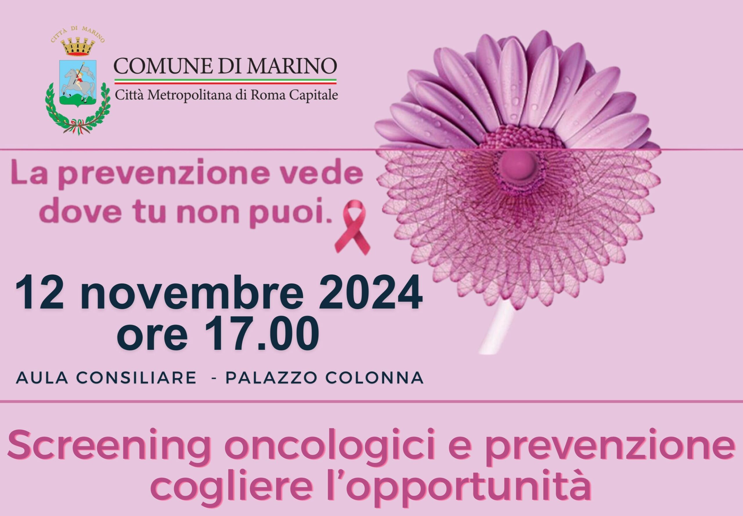 Marino, “screening oncologici e prevenzione: cogliere l’opportunità”. Un convegno per sensibilizzare sulla prevenzione gratuita