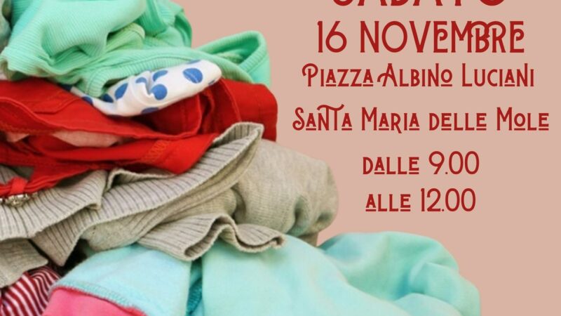 Santa Maria delle Mole (Marino), raccolta straordinaria di abiti usati in piazza Albino Luciani