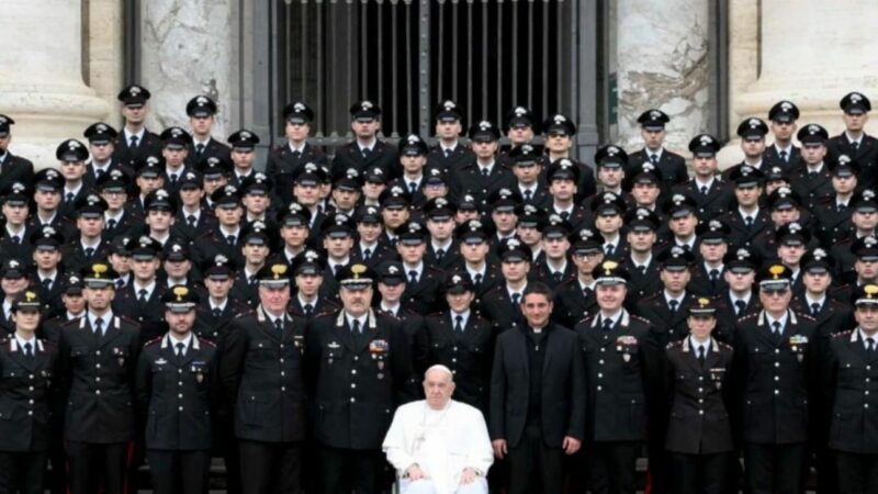 Velletri, gli Allievi Carabinieri della scuola “Salvo D’Acquisto” in visita dal Papa in Vaticano