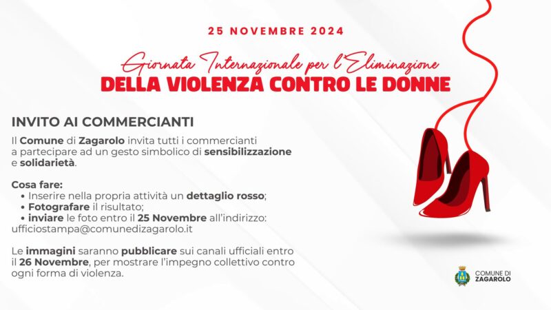 Zagarolo, Giornata Internazionale per l’eliminazione della violenza contro le donne: un impegno collettivo