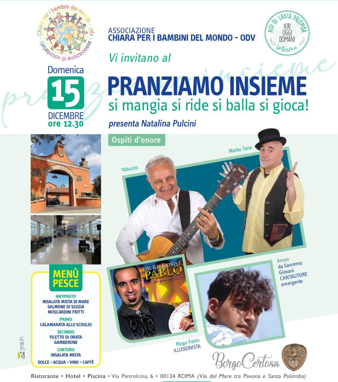 Ardea, torna l’appuntamento “Pranziamo Insieme”: giornata di divertimento, solidarietà, amicizia e beneficenza