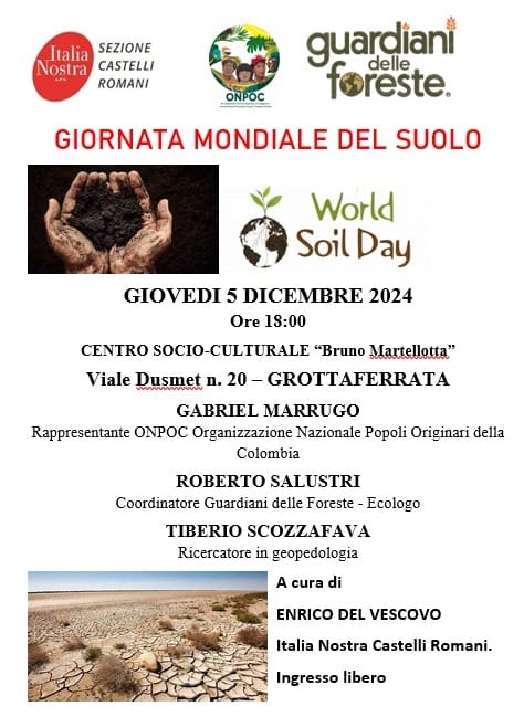 Grottaferrata, Giornata Mondiale del Suolo: un evento per riflettere sull’importanza della terra