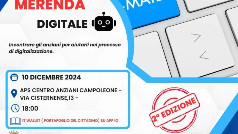 Campoleone (Lanuvio), torna il progetto “Merenda Digitale”