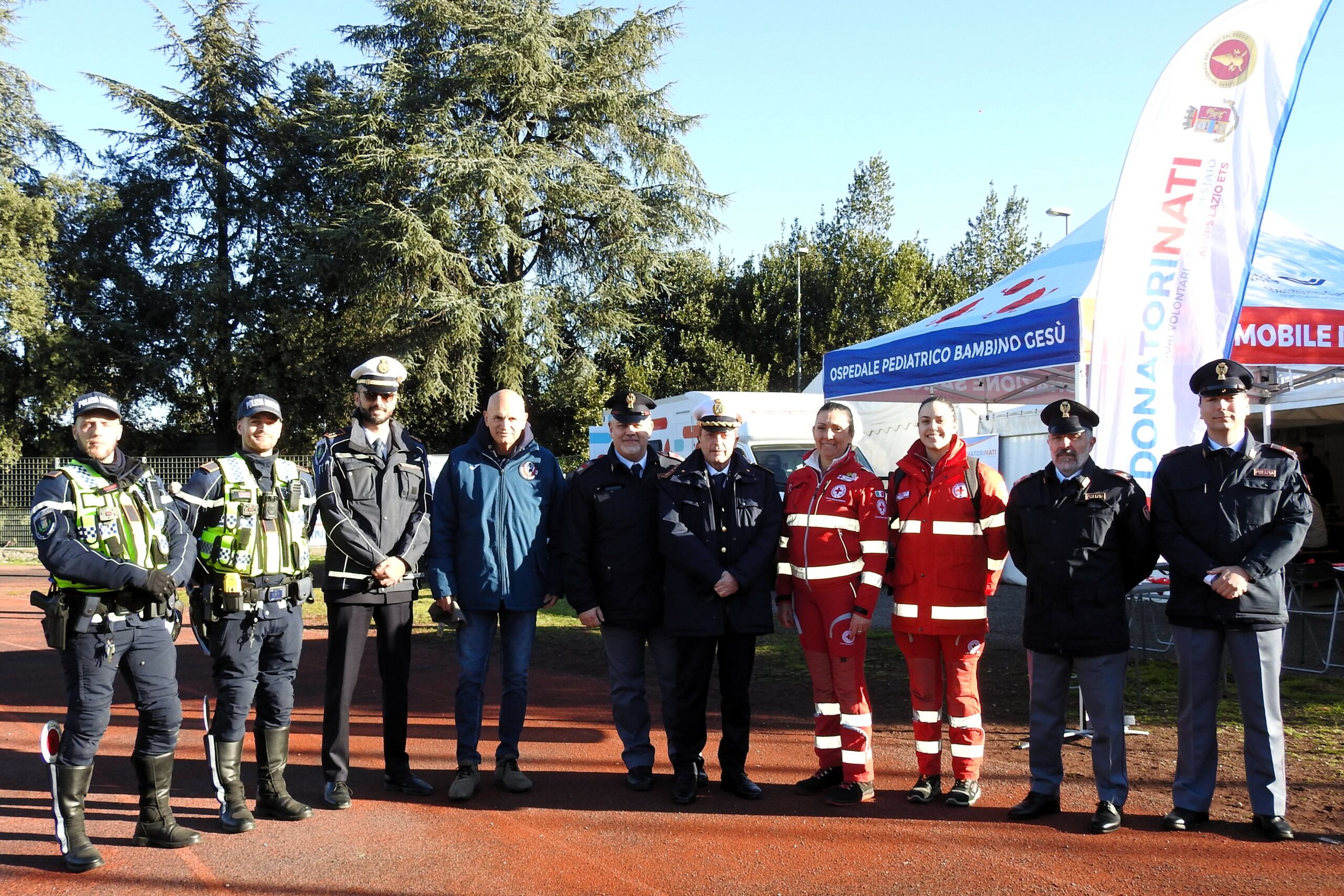 Ciampino, partecipata manifestazione con l’Associazione della Polizia di Stato “Donatorinati”, allo stadio di via Cagliari