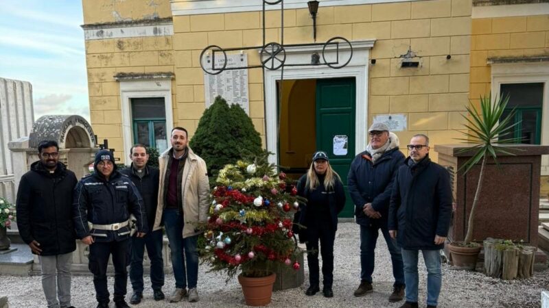 Lanuvio, inaugurato al cimitero l’Albero di Natale del Ricordo